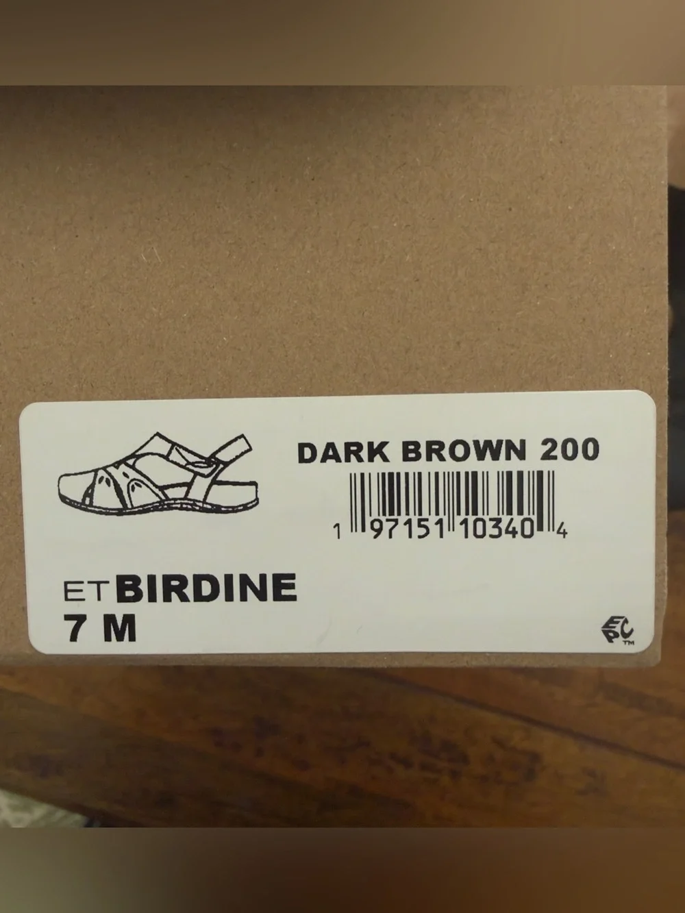 Earth Origins Birdine Leather Slingback Sandals Dark Brown Size 7 NIB
